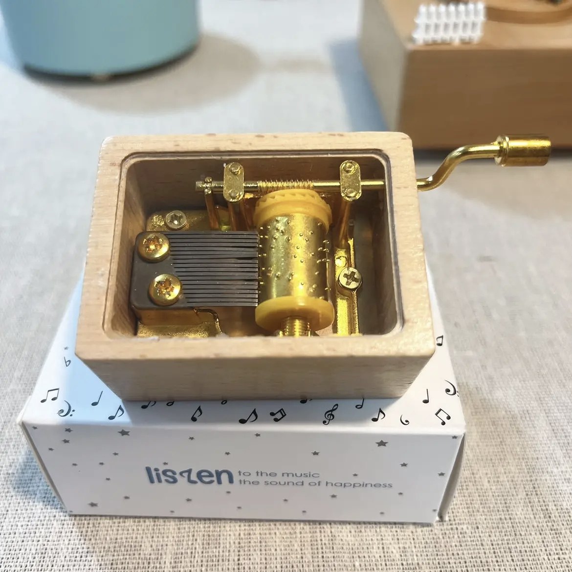 哈利波特手摇发条八音盒木制千与千寻榉木迷你音乐盒创意生日礼物