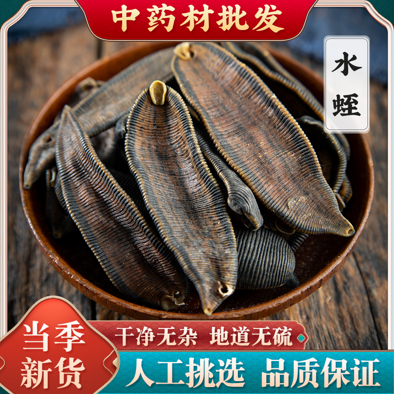 水蛭干中药材正品宽体金线清水蛭粉金边蚂蟥另有吊干水蛭全蝎蜈蚣
