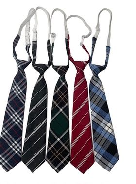 HOW条纹格子学院ins日韩系可调小领带免打衬衣领带懒人买二送一