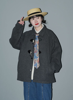 HOW复古绿色涤纶丝腰果水彩格子男女领带百搭印花休闲个性