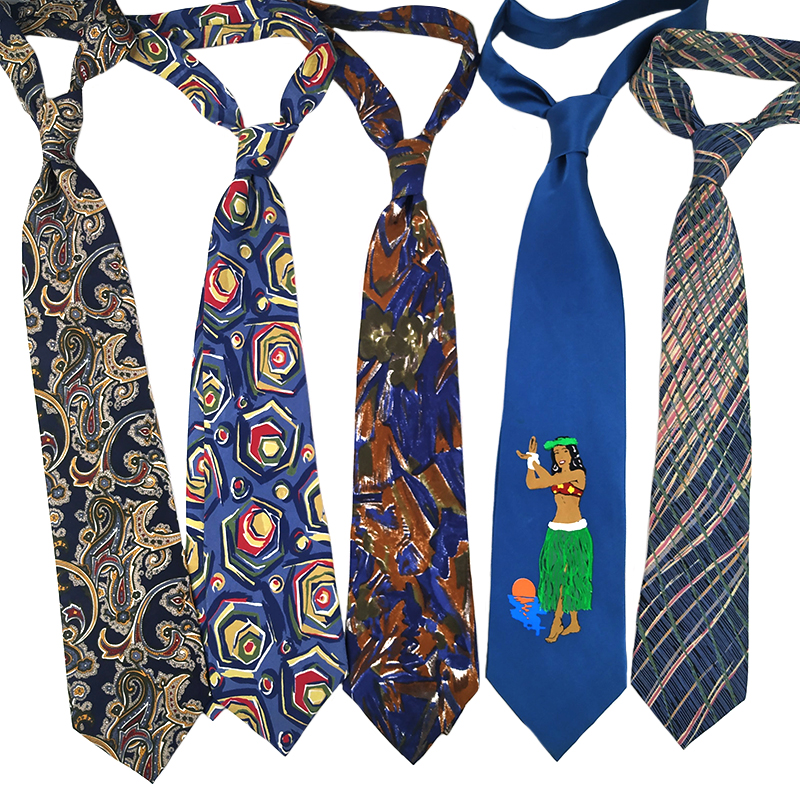 真丝尾单个性土酷印花古着