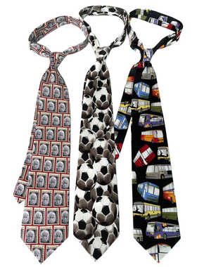 HOW CL真丝印花外贸款宽版个性手打领带礼盒装男女款爱因斯坦乐器