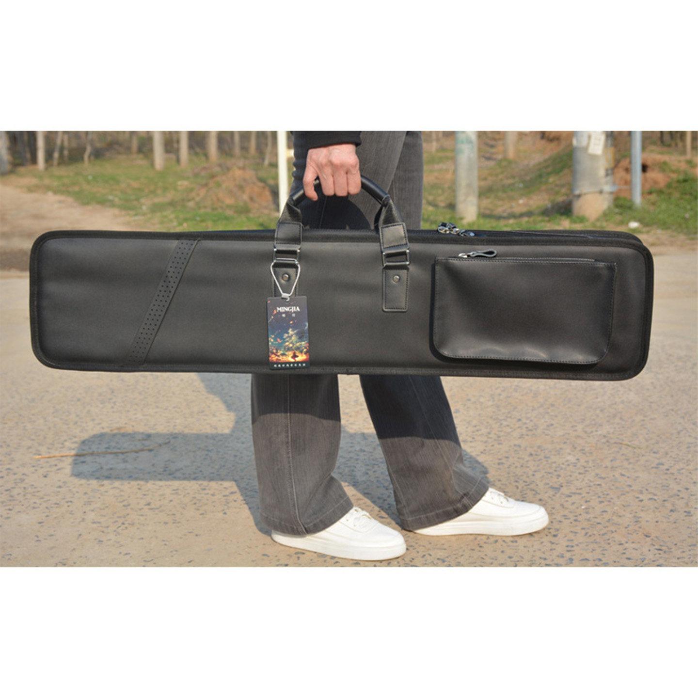 笛萧包皮革竹笛包十只装笛子包大G调笛包90厘米笛子背包收纳袋子