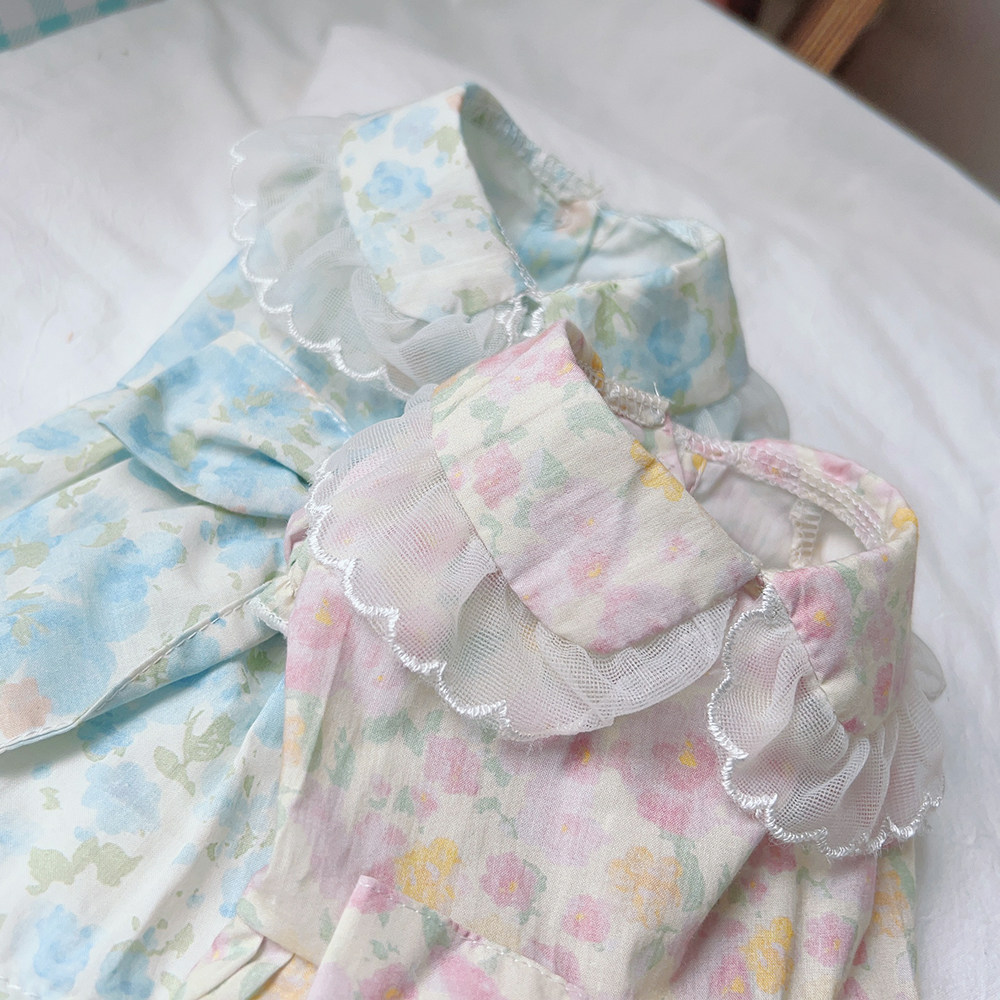 特价 ins碎花连衣裙宠物狗狗泰迪约克夏比熊春夏衣服狗狗开衫裙子