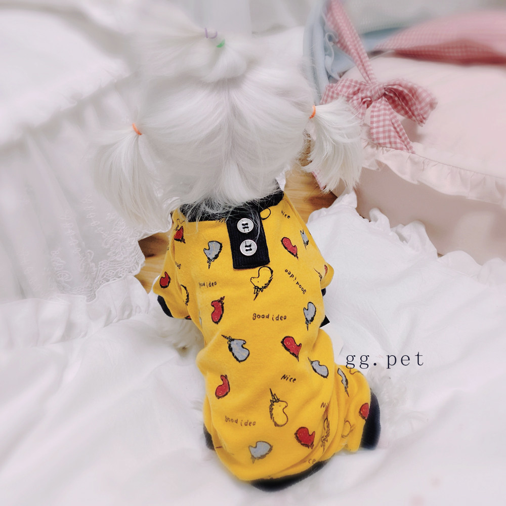 宠物衣服新款秋装羊毛拉架小绵羊四脚狗衣服泰迪比熊法斗四脚衣