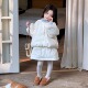 棉服儿童花苞外套短裙夹棉裙子 洋气时髦短款 女童棉袄2025新款 冬季