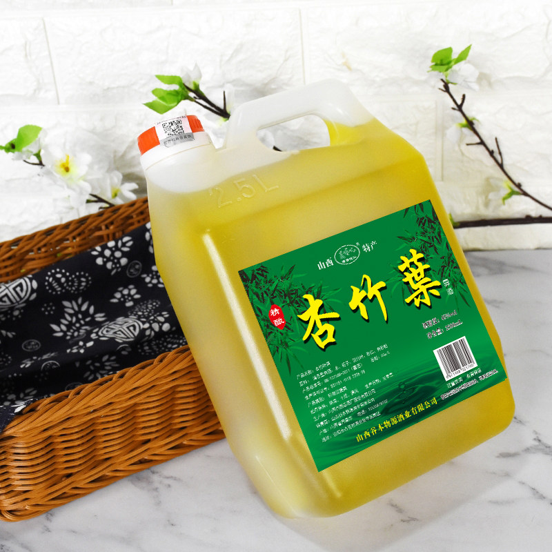山西杏花特产杏竹叶酒露酒45度桶装清香型白酒5斤散装2.5L散装