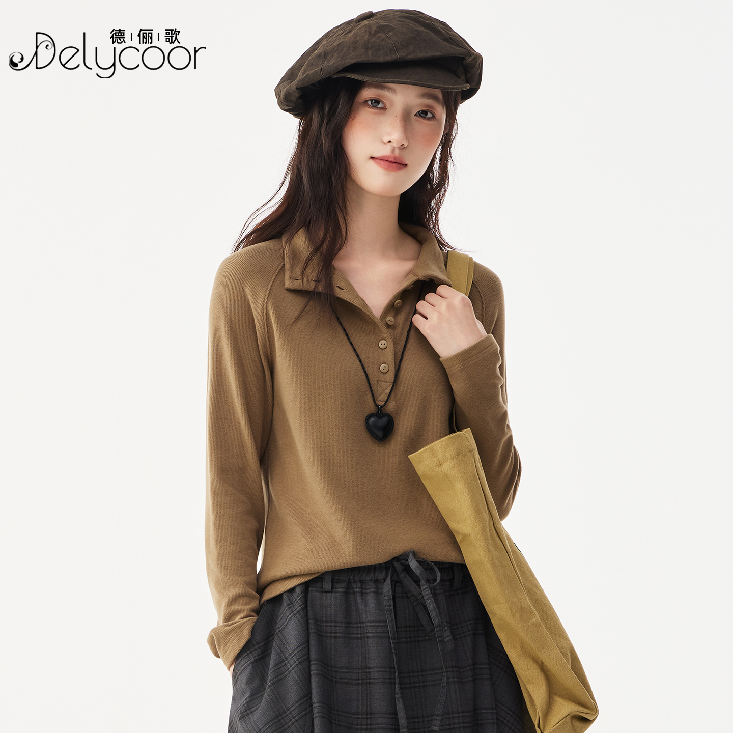 德绒纽扣立领卫衣设计感内搭打底