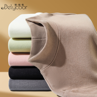 穿上衣 洋气内搭磨毛半高领保暖衣三季 中领德绒打底衫 女轻薄暖时尚