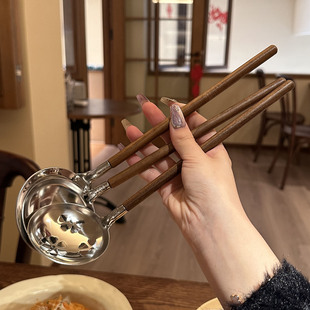 *老板娘自用*304不锈钢日韩式料理勺迷你拉面火锅汤勺漏勺打浮沫
