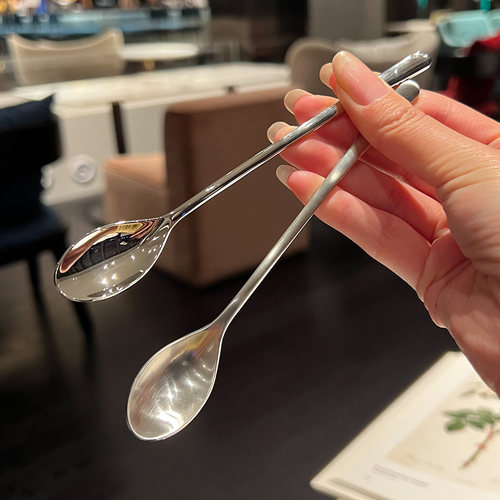 颜值巨高！实物好看的咖啡搅拌勺！316不锈钢蛋糕勺子甜品勺冰勺
