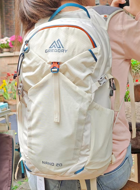 GREGORY格里高利NANO蜂鸟20L粉雾白色男女同款户外双肩登山徒步包