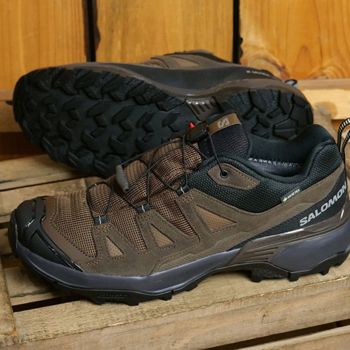正品SALOMON萨洛蒙X ULTRA 360 LTR GTX男子登山徒步鞋深棕色低帮