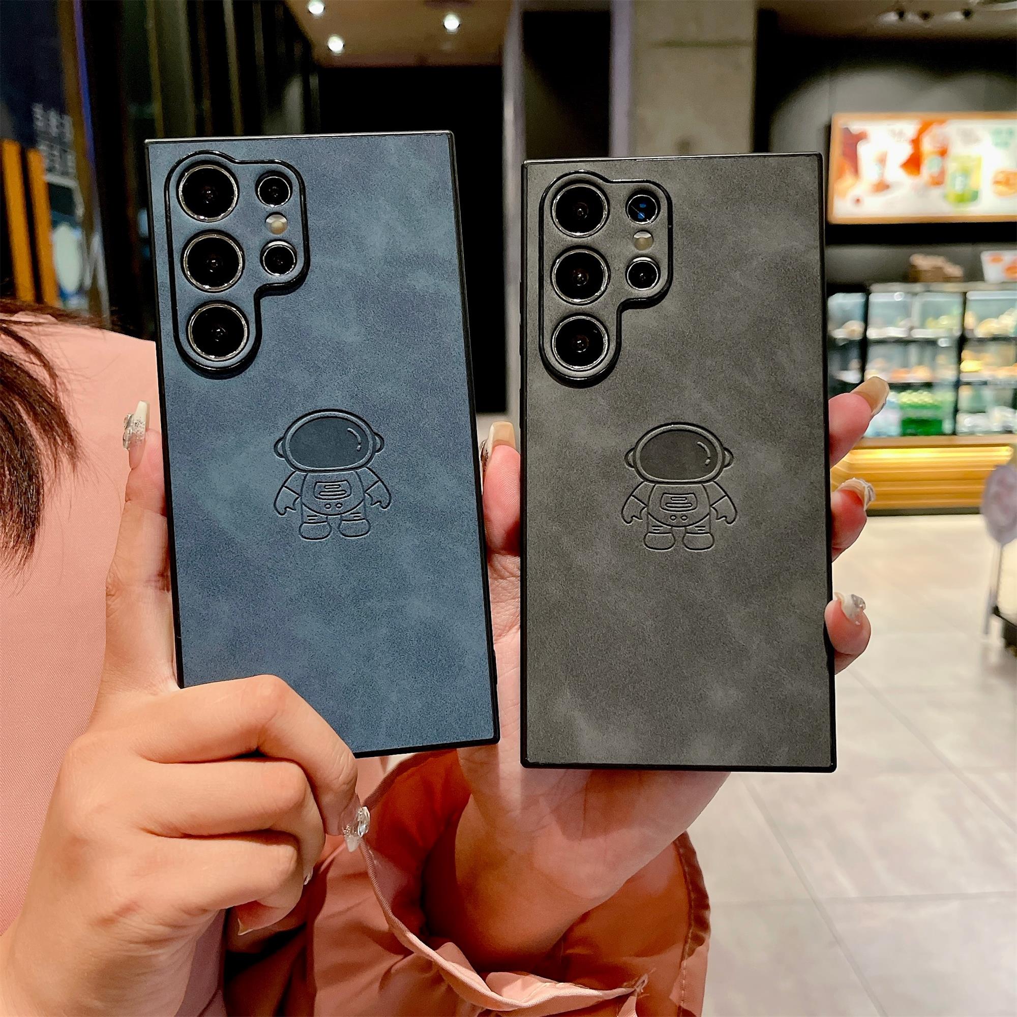 新款太空人适用三星S24ultra简约高级感手机壳S23ultra硅胶防滑防摔手机壳三星S22ultra保护S21ultra磨砂软壳