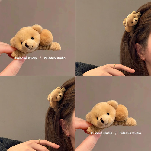 毛绒刘海夹，发量少也暖冬时尚