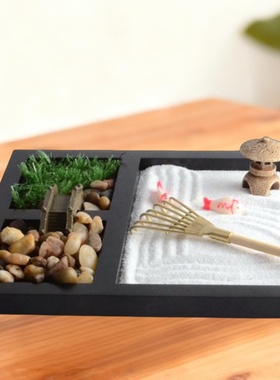 跨境新中式微景观沙盘拱桥diy仿真工艺品鸟居家居桌面摆件