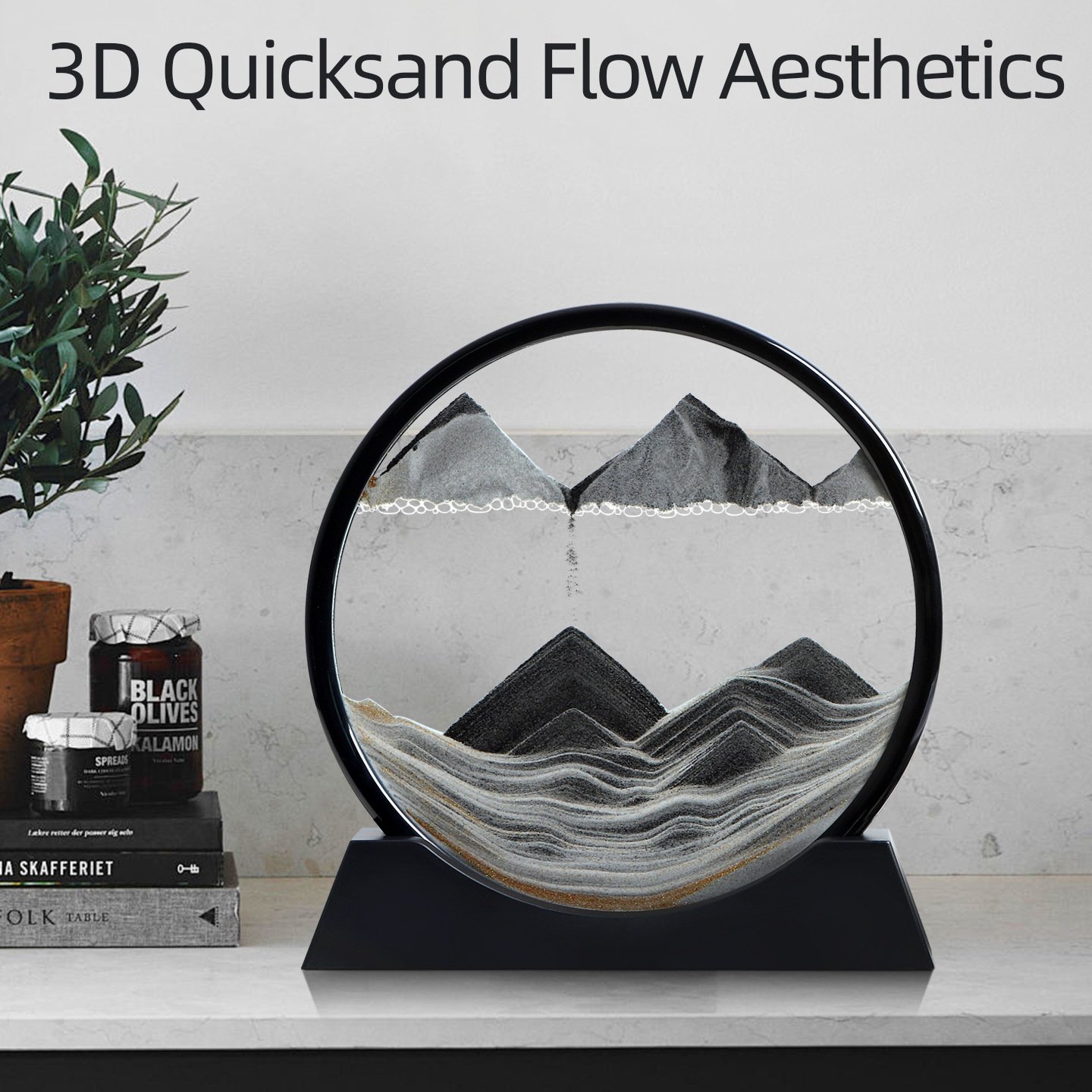 摆件画流沙画摆件解压沙漏柜电视柜办公桌面装饰品送艺术创意礼物