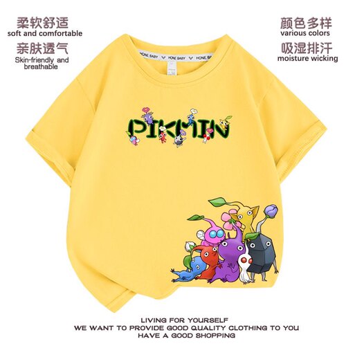 皮克敏儿童短袖t恤男女童装纯棉衣服夏季Pikmin宝宝打底衫上衣潮
