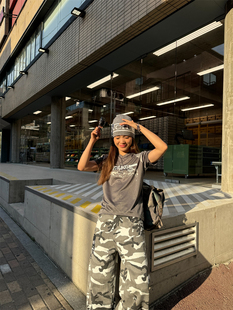 球衣 街头印花街舞原创嘻哈短袖 KencilBox千笔盒子V领女款 修身