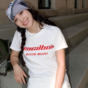 KencilBox千笔盒子潮流原创墨染印花短袖 T恤白棕黑街头男女同款