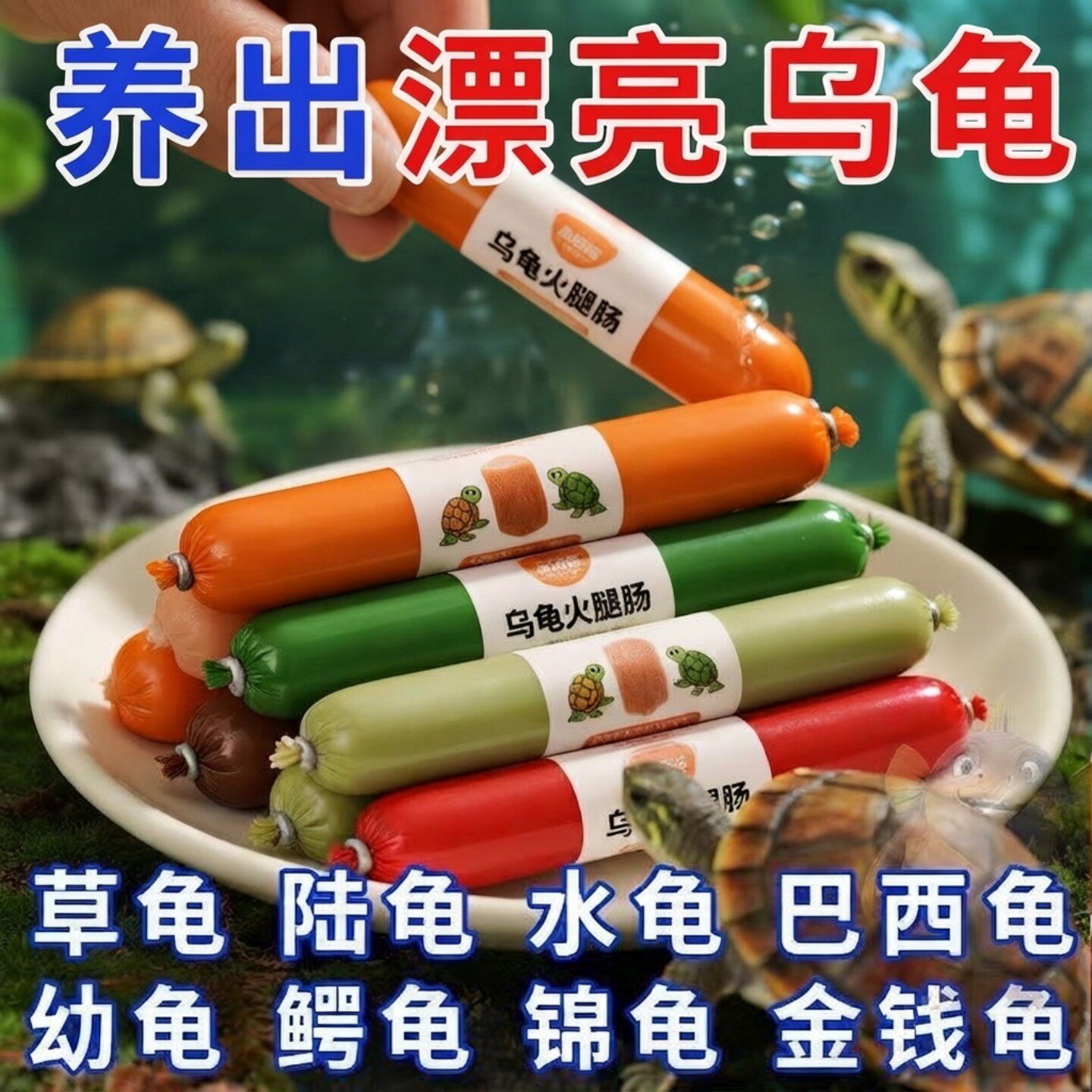 高蛋白龟粮乌龟饲料专用火腿肠