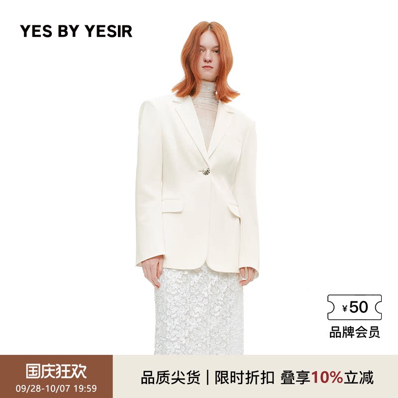 YESBYYESIR蛇腰露背西装外套
