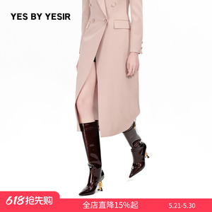 YESBYYESIR摩登直筒高跟靴