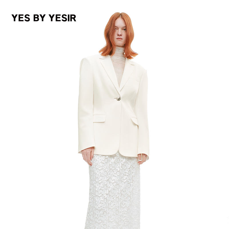 YESBYYESIR蛇腰露背西装外套