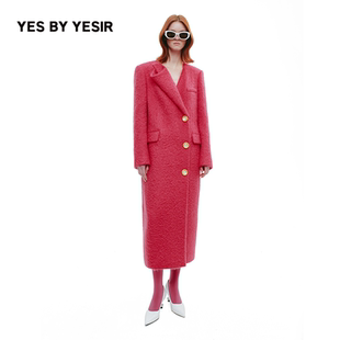 绵羊毛马海毛马蹄莲梦露大衣毛呢外套 YESIR叶谦25冬新款 YES