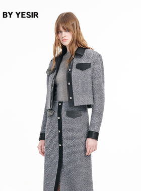 陈梓童同款YES BY YESIR叶谦原创设计24秋绵羊毛摩登结构领大衣