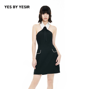 YESIR叶谦原创设计师夏新款 女挂脖连衣裙 YES 王玥婷同款