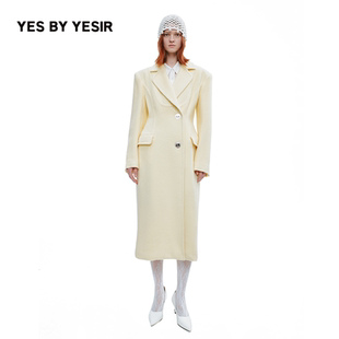 瓶形世界长大衣毛呢外套 YESIR叶谦原创设计师2025年冬新款 YES