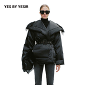 白鹅绒披风斩棘大翻领羽绒服 YESIR叶谦原创设计25冬新款 YES