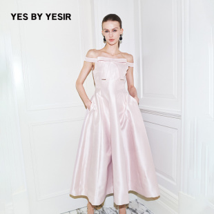 YESIR叶谦原创设计芭蕾舞会裸肩轻礼服连衣裙 YES 赵今麦同款