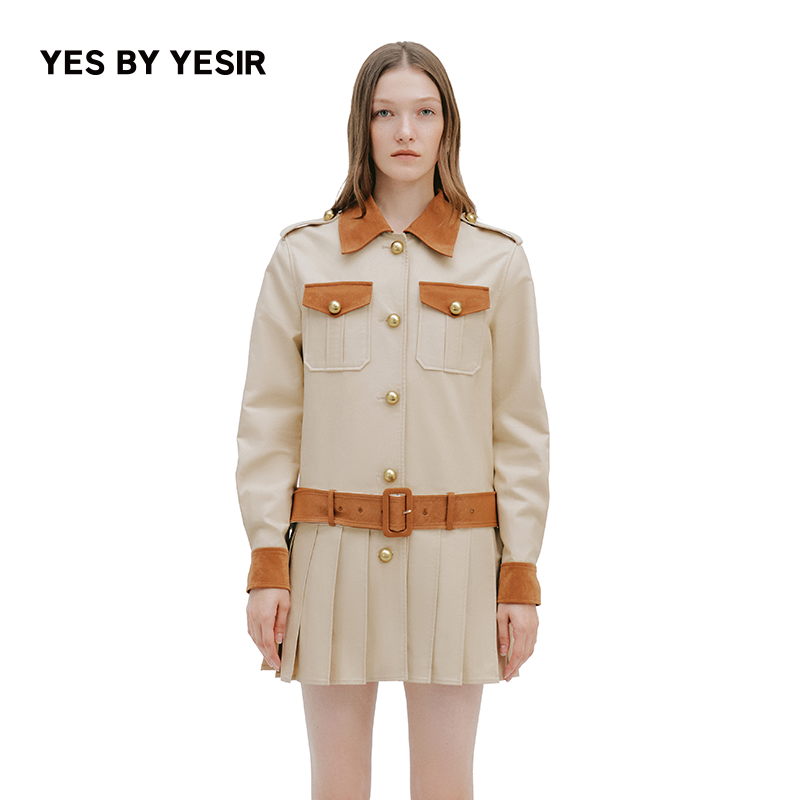 YES BY YESIR叶谦原创设计师2025年秋新款法师学院风衣