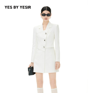 张佳宁同款YES BY YESIR叶谦原创设计师秋假两件西装连衣裙