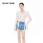 YES 上衣女衬衣南法玫瑰衬衫 YESIR叶谦原创设计师夏新款