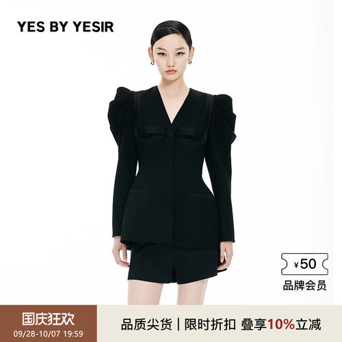 YESBYYESIR轻解构蝴蝶结外套