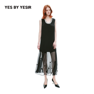 领口钻链东方维纳斯连衣裙 YESIR叶谦原创设计师25夏新款 YES