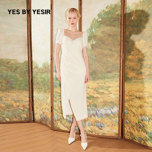 陈妍希&杨雨希同款YES BY YESIR叶谦原创25夏钻饰泡泡袖连衣裙