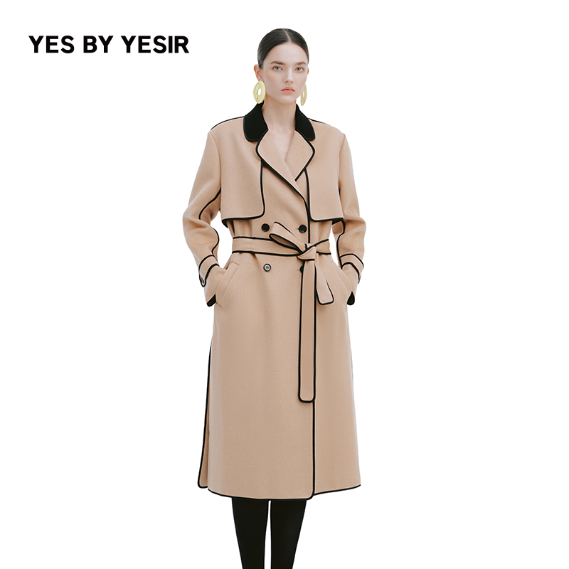 叶谦原创毛呢大衣轻奢大气