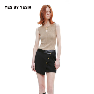 i人区水滴领针织背心 YESIR叶谦原创设计师2025年秋新款 YES