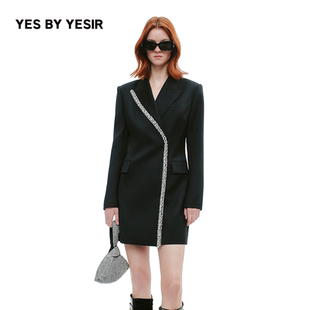 极夜星河静奢西装 YESIR叶谦原创设计师2025年秋新款 连衣裙 YES