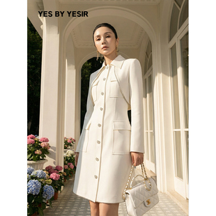 两件式 YESIR叶谦原创设计25年春季 经典 西服气质连衣裙 新款 YES