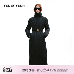 雅典娜雕塑酷型长羽绒服