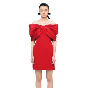 YESIR叶谦设计师轻奢订婚一字肩敬酒服轻礼服 刘令姿同款 YES