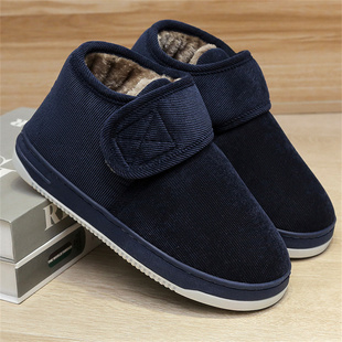 手工棉鞋包跟男士棉拖鞋冬季厚底保暖室内中老年女老人大码家居鞋