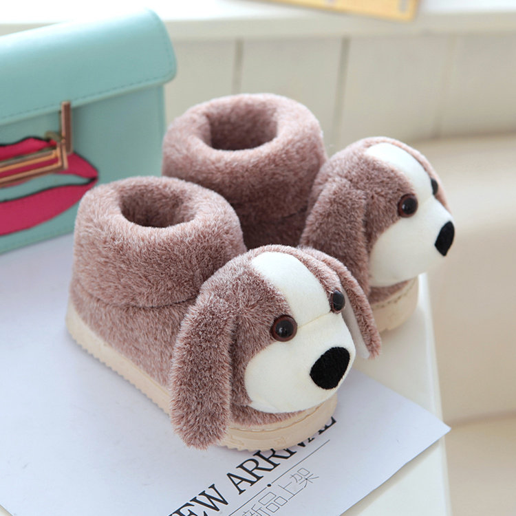 Pantoufles enfants en suède pour hiver - semelle caoutchouc - Ref 1011493 Image 1