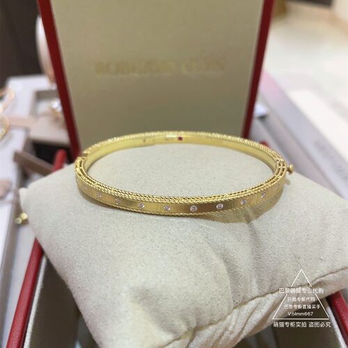 RobertoCoin窄版钻石手镯代购
