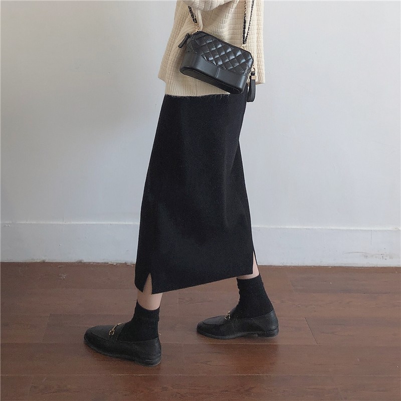大码半身裙女秋冬2021胖mm遮胯